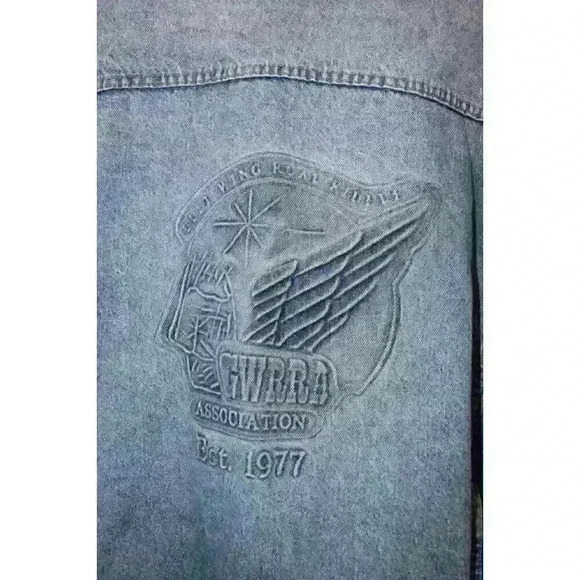 Gold Wing Road Rider Vintage Denim Graphic Biker Oversized Y2K Jacket Men's XXXL - Picture 7 of 16